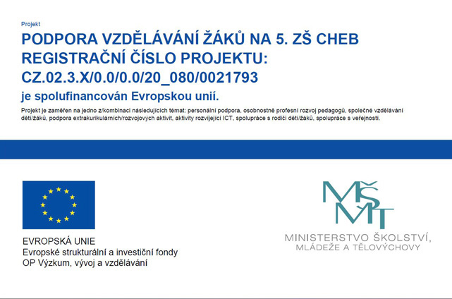 Projekt EU - Podpora vzdělávání žáků